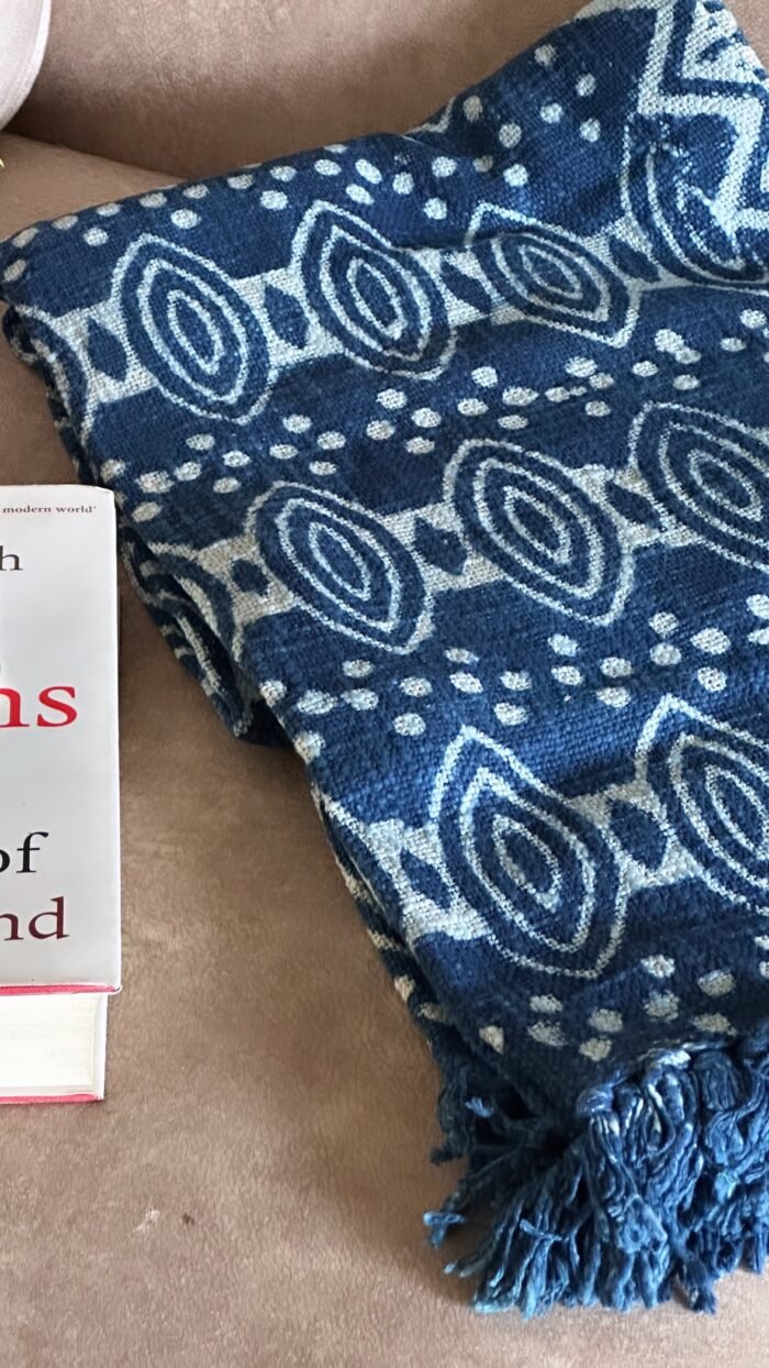 85a12f94-2916-41c5-afca-707a5ae25a3d Indigo Handblocked Cotton Throw - Image 5