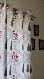 Gulabi Jaal Canvas Curtain - Image 4