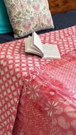Pink Patchwork Double Bed Mul Dohar - Image 7