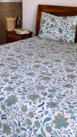 Green lush King Size Cotton Bedsheet - Image 2