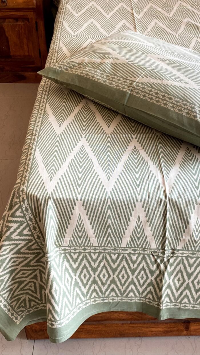 a17b997d-64b0-4c47-8ede-648e79b869a6 Zig-Zag King Size Cotton Bedsheet - Image 3