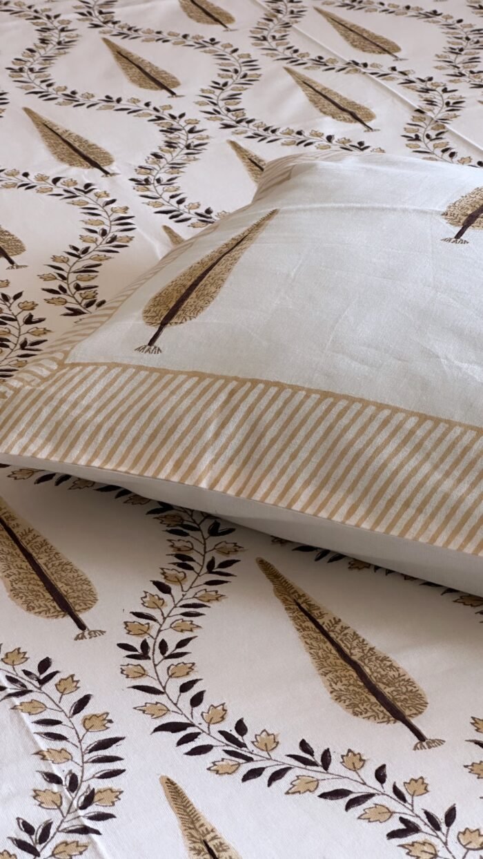 Saanjh Handblocked Bedsheet - Image 2
