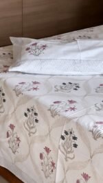 Saanjh Handblocked Bedsheet - Image 4