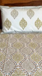 Saanjh Handblocked Bedsheet - Image 3