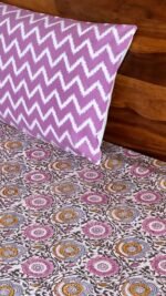Kali-phool Handblocked Cotton Bedsheet