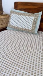 Saanjh Handblocked Bedsheet - Image 4