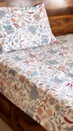 Multicoloured Cotton King Size Bedsheet - Image 2