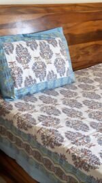 Blue Jungle King Size Cotton Bedsheet - Image 5