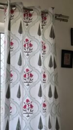 Gulabi Jaal Canvas Curtain - Image 3