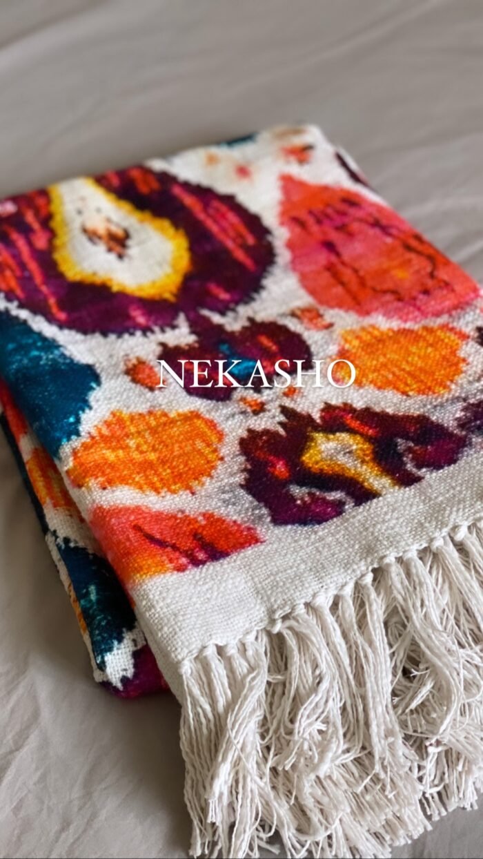 e4932531-9297-4d5b-9fcb-44fb7f87caaf Multicoloured Handwoven Throw - Image 1
