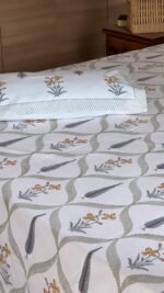 Saanjh Handblocked Bedsheet - Image 4