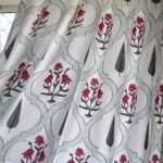 Gulabi Jaal Canvas Curtain