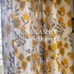 Yellow-Grey Canvas Curtain