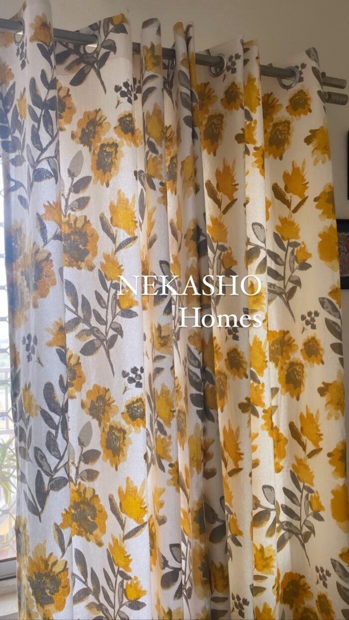fdbf3ed7-ccec-46f5-a287-47dcc955c3a2 Yellow-Grey Canvas Curtain - Image 1