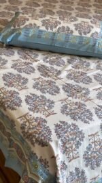 Blue Jungle King Size Cotton Bedsheet - Image 2