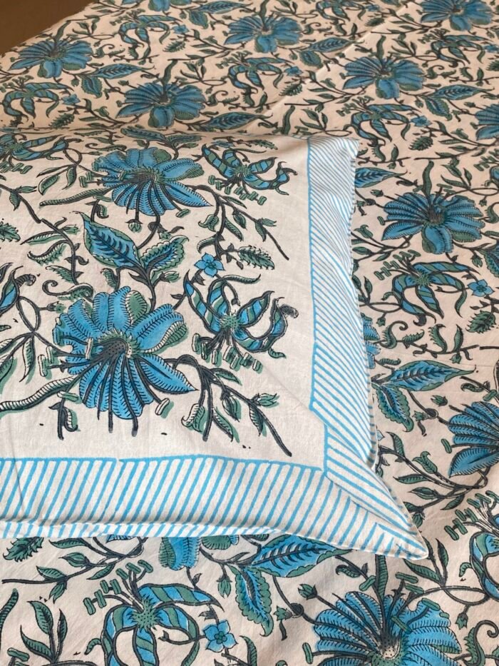 img_1730 Saanjh Handblocked Bedsheet - Image 1