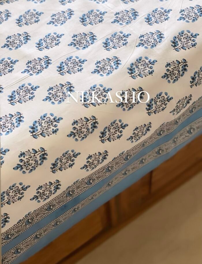 img_4755 Rang Handblocked Super King Size Cotton Bedsheet - Image 2