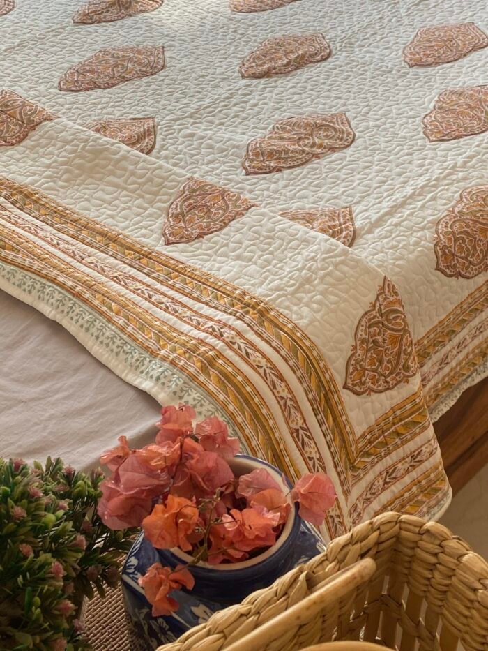 img_5568 Ratan Handblocked Premium Quilted Bedcover - Image 2