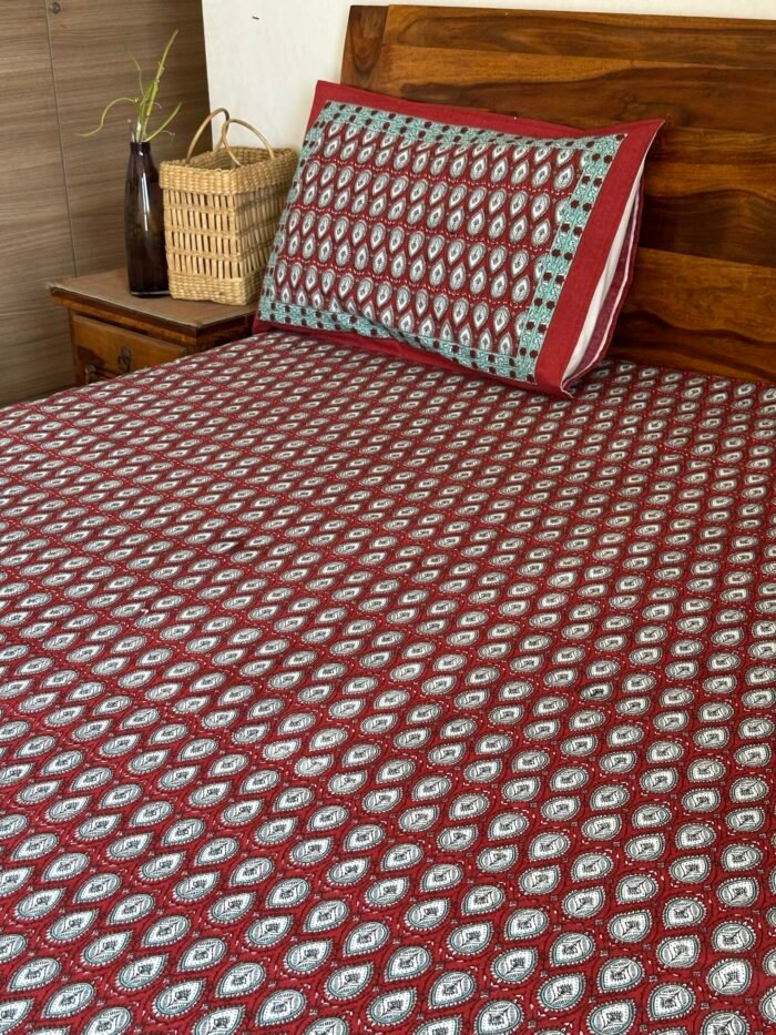 Suhani Red King Size Bedsheet - Image 2