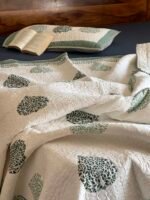 Hara Bagh handblocked Cotton Quilted Bedcover