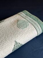 Hara Bagh handblocked Cotton Quilted Bedcover - Image 2