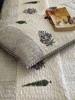 Blissful Garden Handblocked Cotton Quilted Bedcover