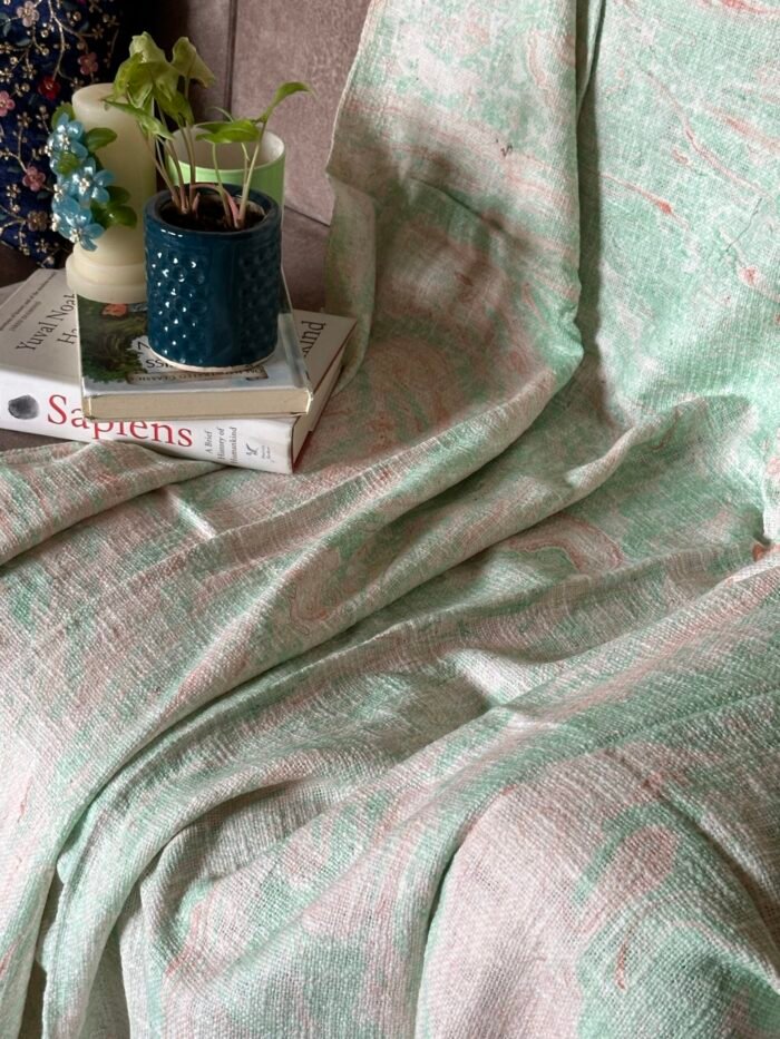 img_8248 Green Marvel Handblocked Throw - Image 5