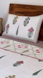 Blooming garden Reversible Quilted Bedcover