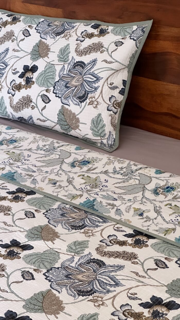 Quilted Reversible Cotton Bedcover - Image 6