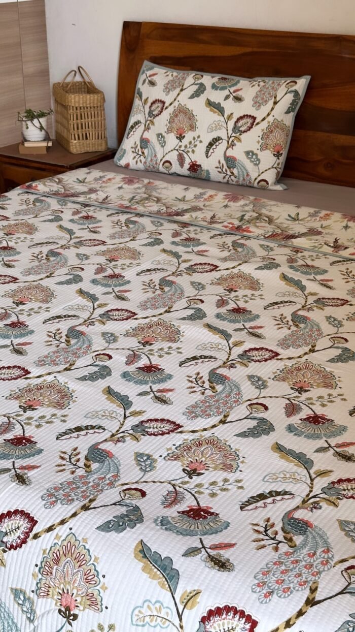 Quilted Reversible Cotton Bedcover - Image 5