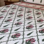 Quilted Reversible Handblocked printed Bedcover