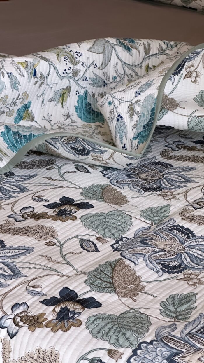 Quilted Reversible Cotton Bedcover - Image 2