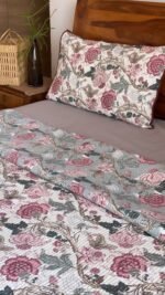 Quilted Reversible Cotton Bedcover