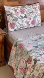 Quilted Reversible Cotton Bedcover - Image 2