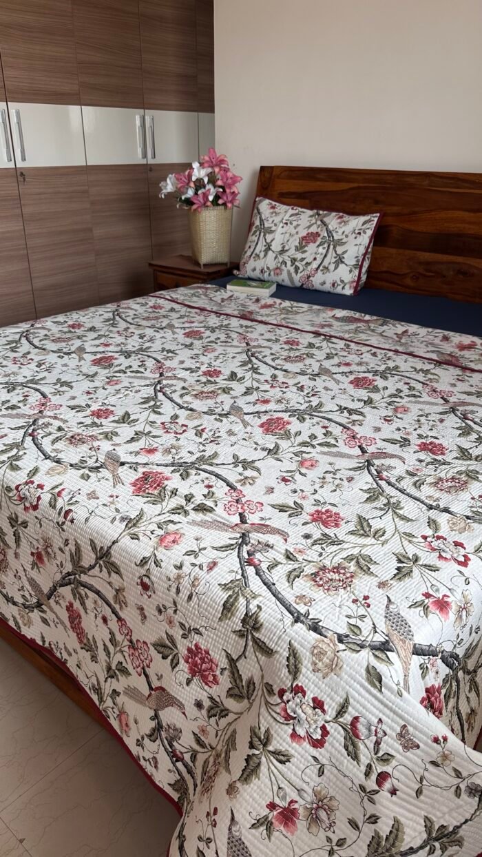 Quilted Reversible Cotton Bedcover - Image 7