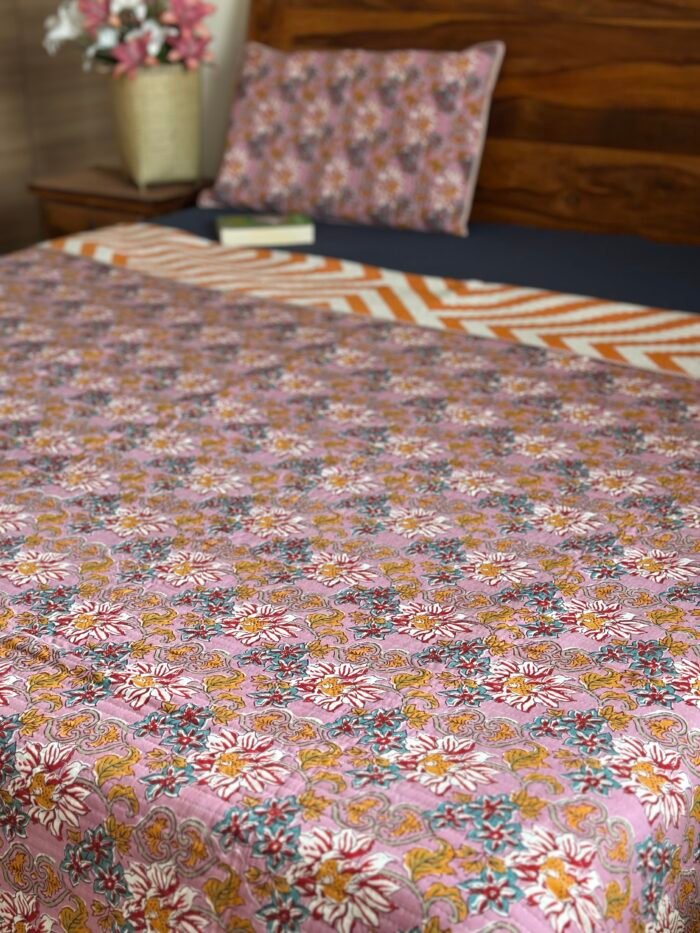 Quilted Reversible Cotton Bedcover - Image 8