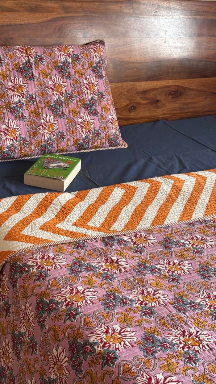 Quilted Reversible Cotton Bedcover - Image 5