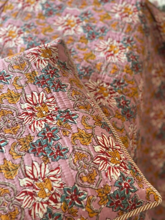 Quilted Reversible Cotton Bedcover - Image 2