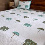 Gajraj Handblocked Super King Size Bedcover