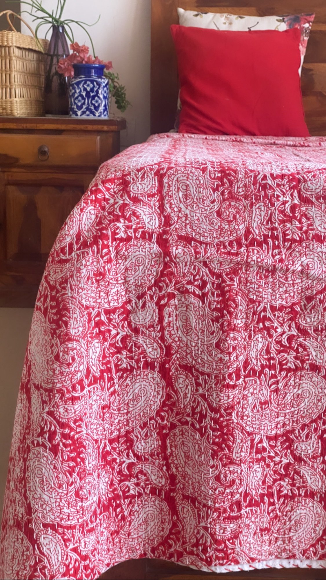 63a9e8e6-670a-4dd1-8f86-7740fc6cc303 Kantha Bedcover-Double Bed - Image 1