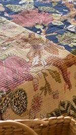 Blue-Beige Charm 5 piece Bedcover