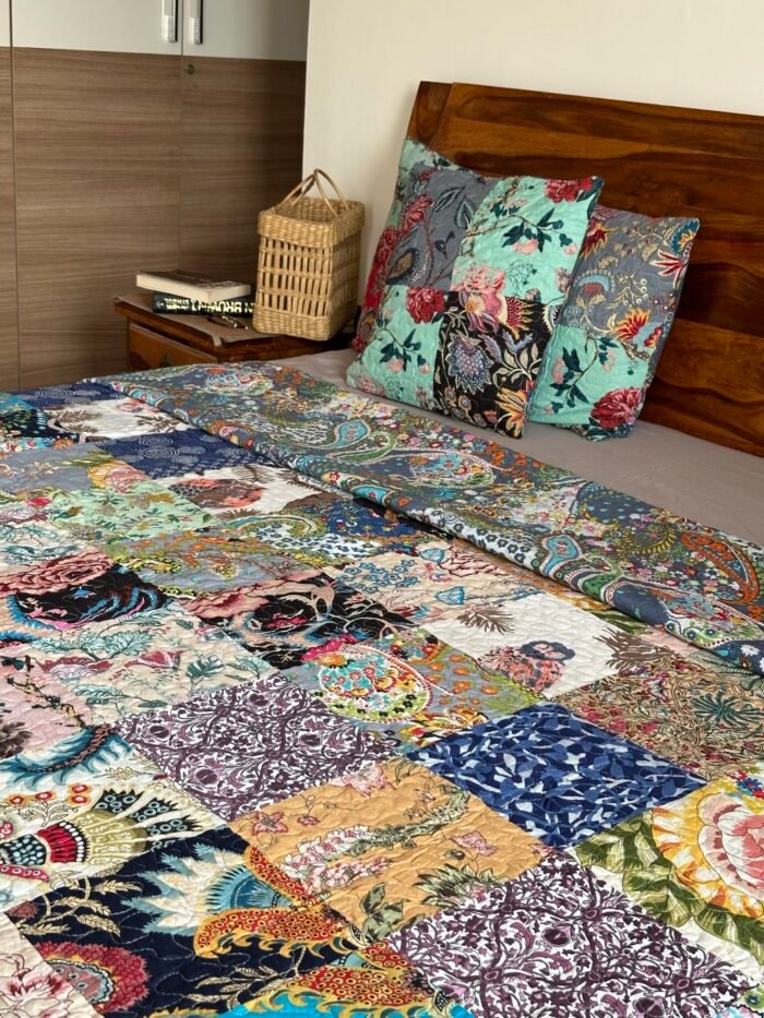 Multi Patch 5 Piece Bedcover - Image 7