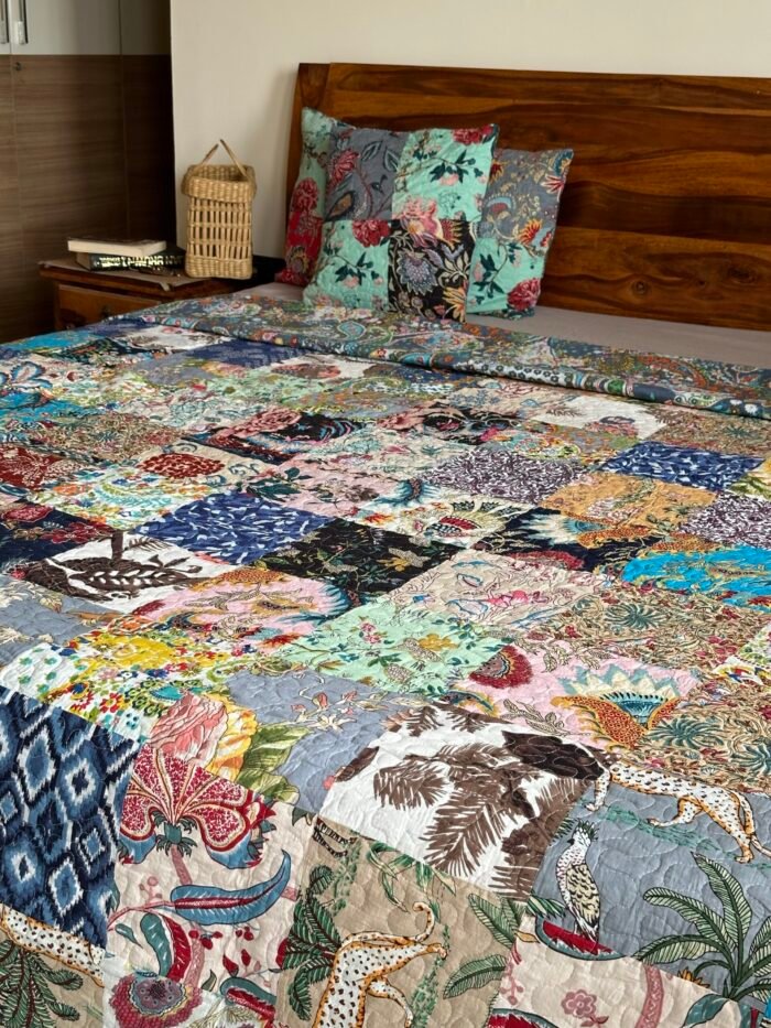 Multi Patch 5 Piece Bedcover - Image 6