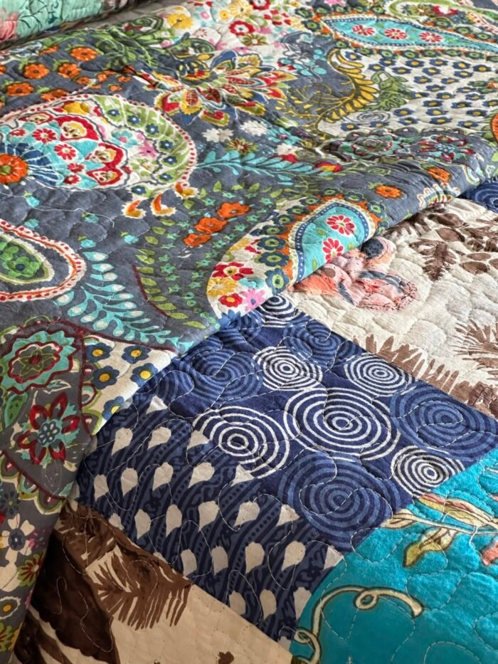 Multi Patch 5 Piece Bedcover - Image 4