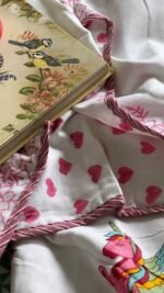 Pretty Handblocked Unicorn Reversible Dohar - Image 2