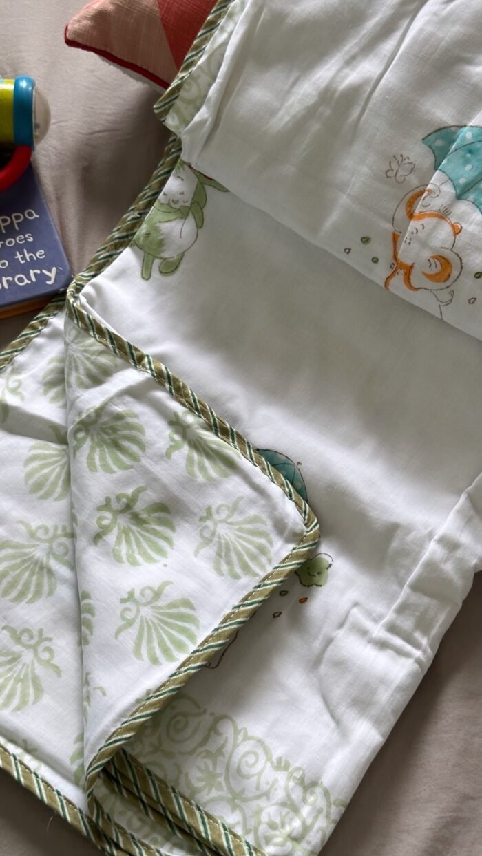 Elephant Handblocked Reversible Dohar - Image 3