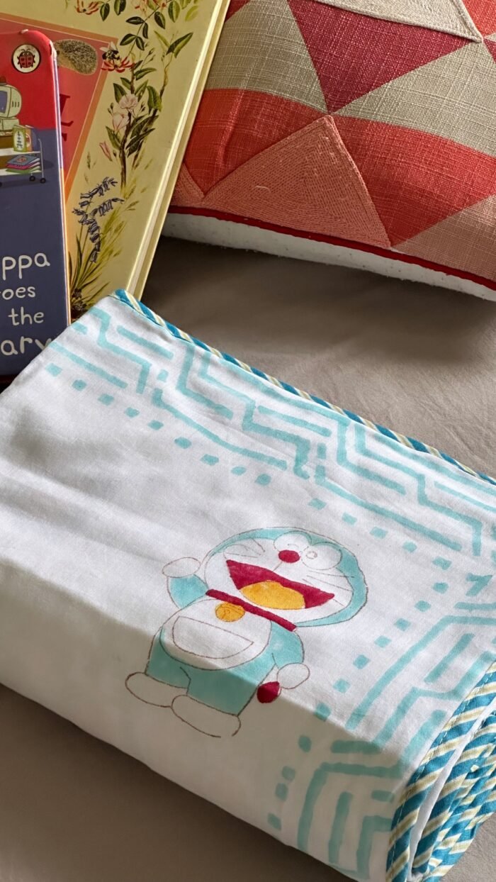 d30d63c7-bfd9-4876-a5f9-3e766b696d6f Doraemon Handblocked Reversible Dohar - Image 1