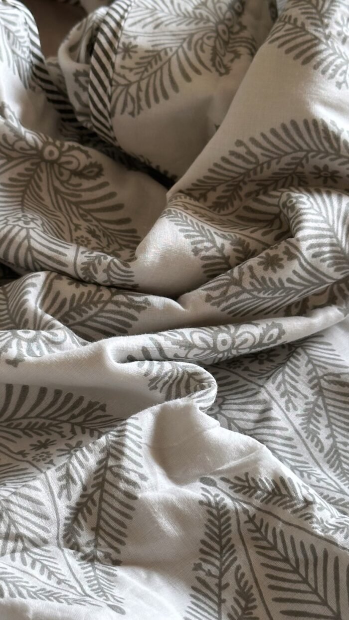 Handblocked Printed Double Bed Mul Dohar - Image 5