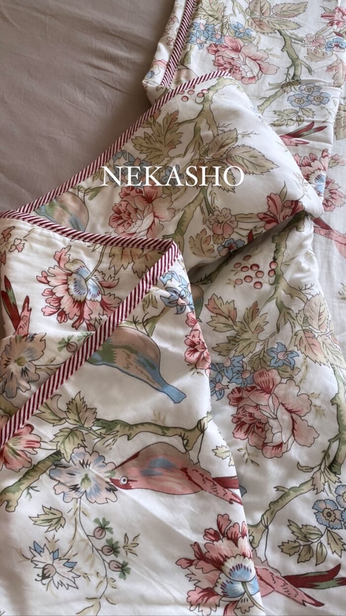 e37a7b8c-36f9-4844-bcaa-24d0c9493c0b Handblocked Printed Double Bed Mul Dohar - Image 3