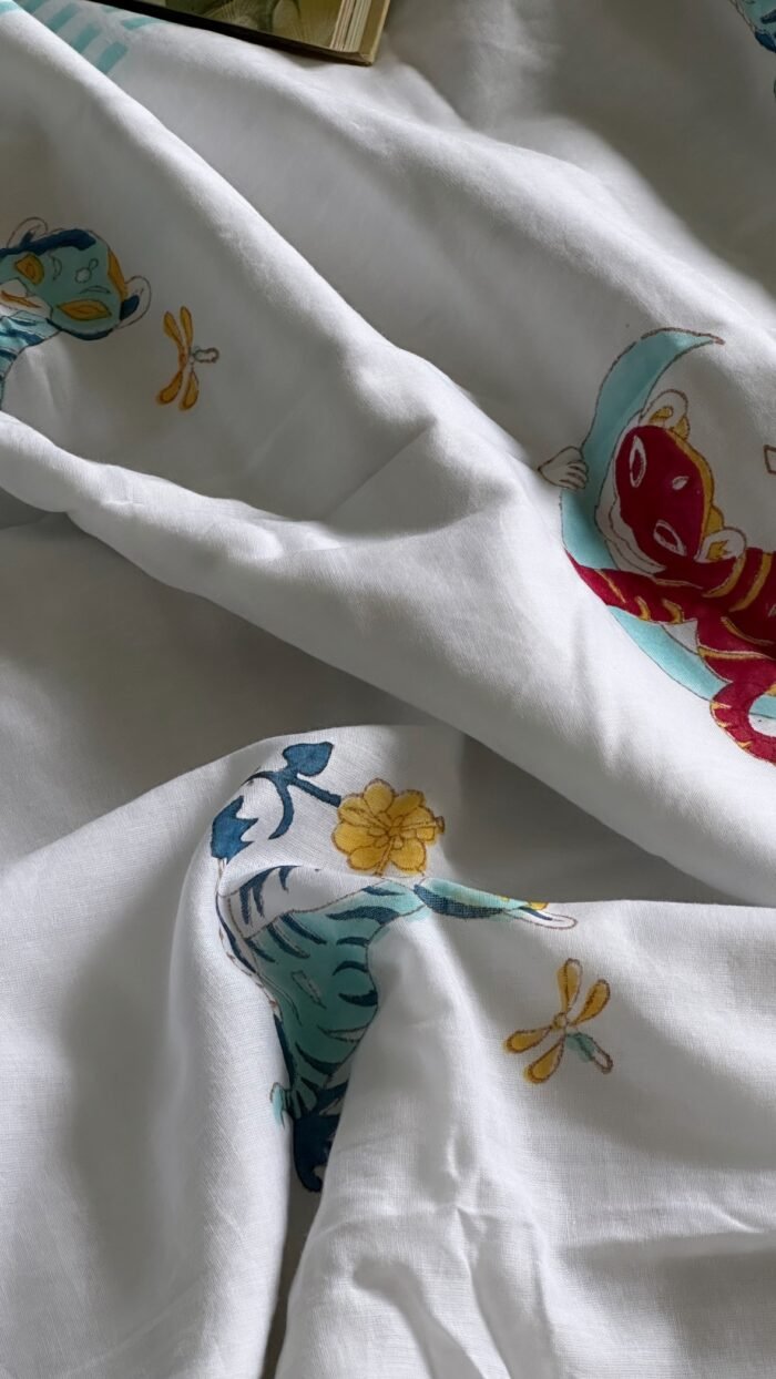 f24cc84c-55a0-4f5a-9369-4e12bcae8bff-1 Cute Tiger Handblocked Reversible Dohar - Image 6